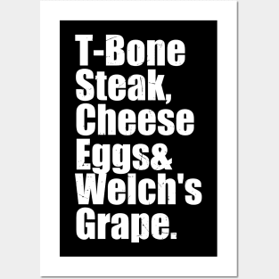 Guest Check - T-Bone Steak, Cheese Eggs, Welch's Grape Posters and Art